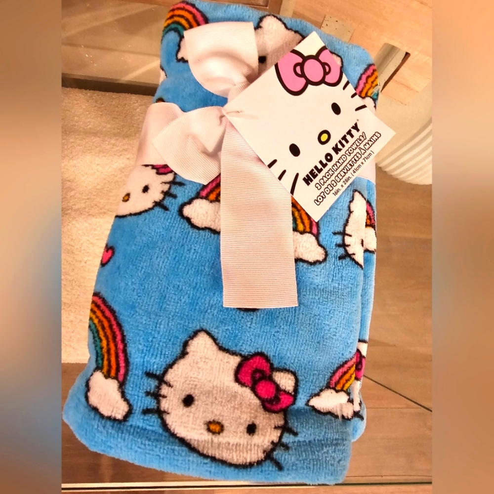 Hello Kitty, 2 Pack Halloween Blue Rainbow hand towels